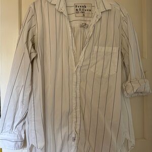 Frank & Eileen Classic White Pinstripe Shirt